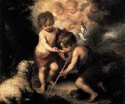MURILLO, Bartolome Esteban Infant Christ Offering a Drink of Water to St John France oil painting artist